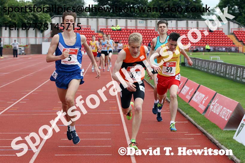 Inter boys 1500 metres, English Schools Track and Field. Photo: David T. Hewitson/Sports for All Pics